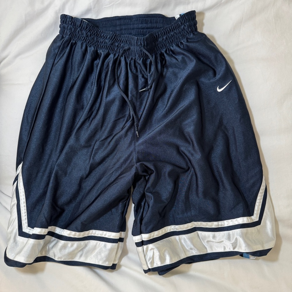 Nike Dazzle Basketball Shorts Dark Blue Sports Shorts 2000s Y2K